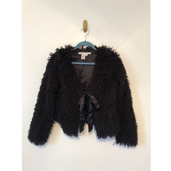 max studio faux fur coat